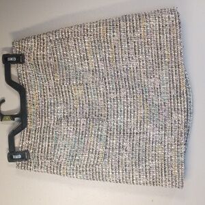 LOFT Metallic Multicolor Tweed Mini Skirt Size O